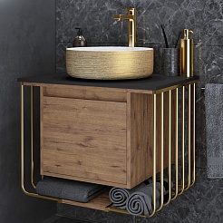 Grossman Мебель для ванной Винтаж 70 GR-5010GW веллингтон/металл золото – фотография-4